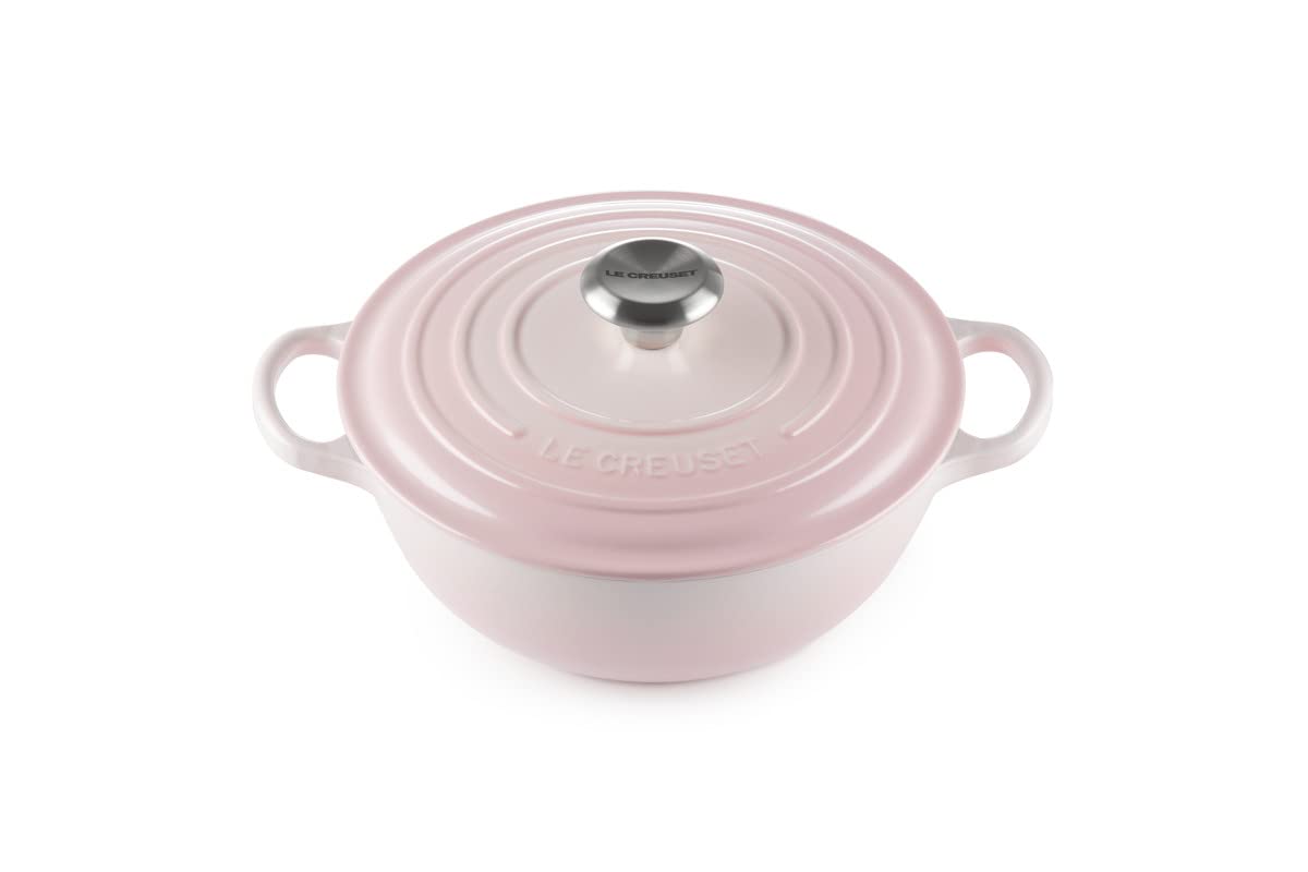 LE CREUSET Signature Soup Pot 24cm Shell Pink SS Knob : Amazon.co